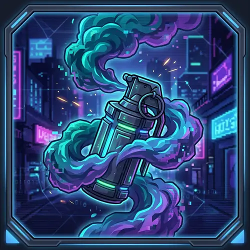 Unique YouTube Avatar with Smoke Grenade Design