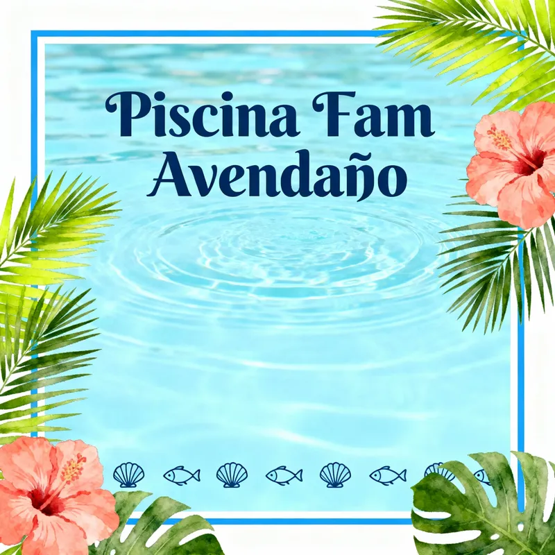 Tropical Hawaiian Menu Design for Poolside