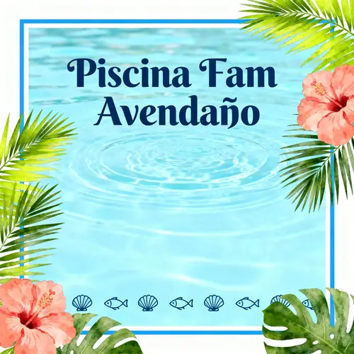 Tropical Hawaiian Menu Design for Poolside