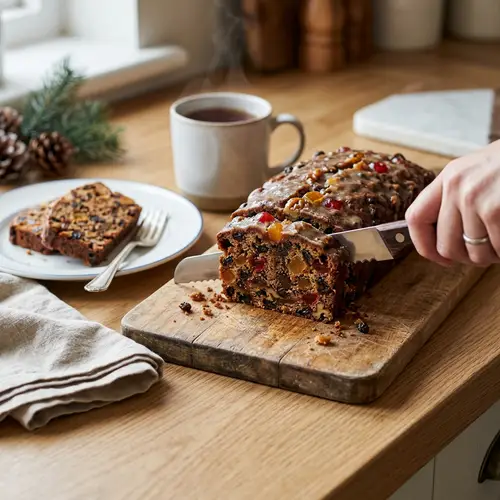 Delicious Fruit Cake Cutting Ceremony