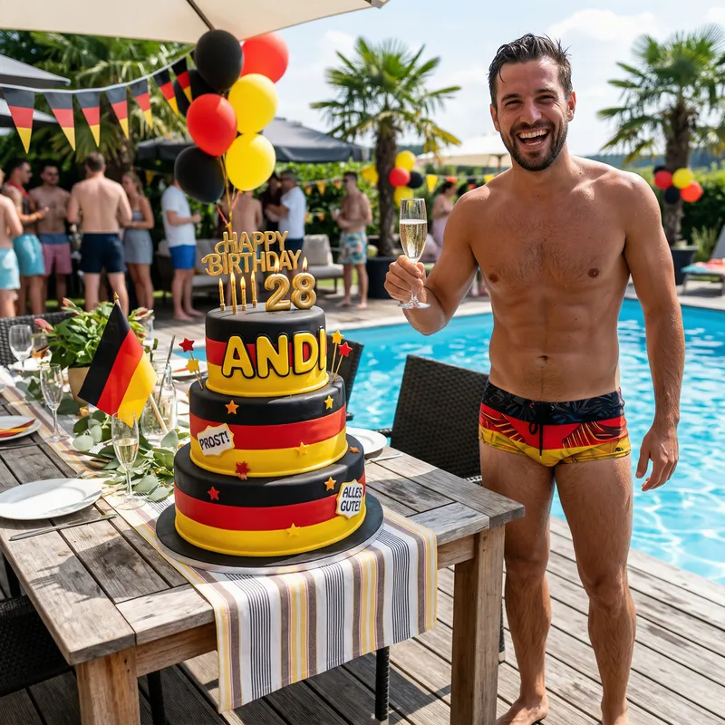 Andi's Birthday Cake: German Flan Colors