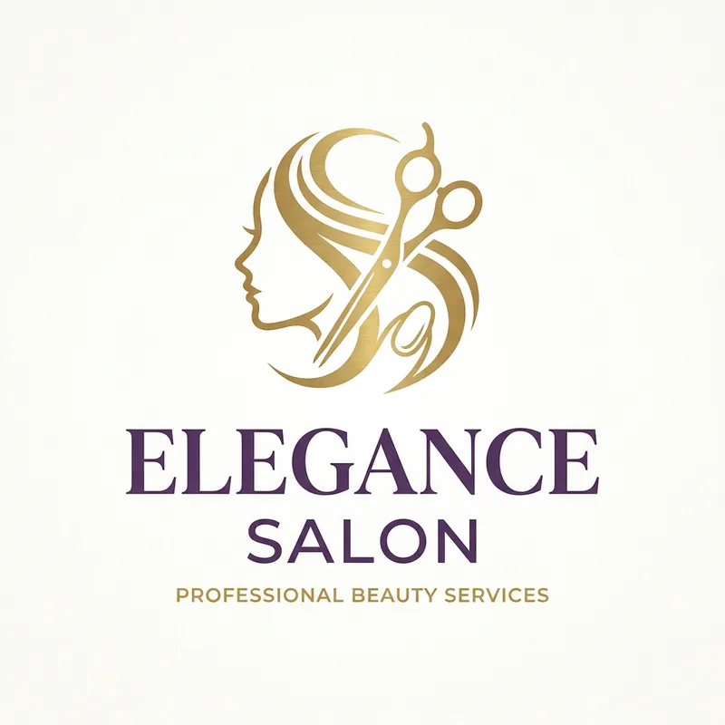 Unique Elegance Salon Logo: Beauty & Professionalism in Design