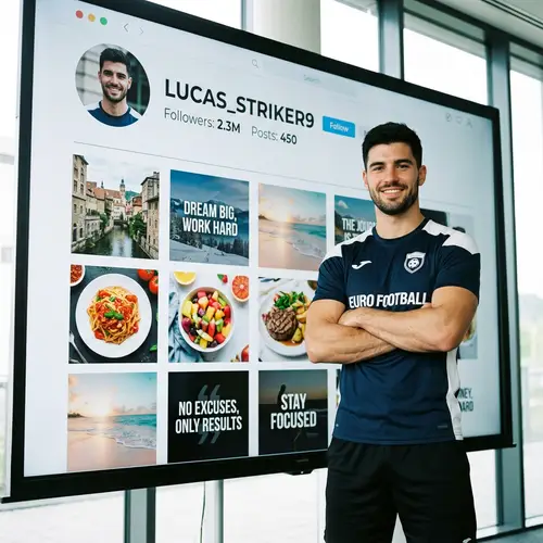 Male Footballer Social Media: Travel, Food & Quotes
