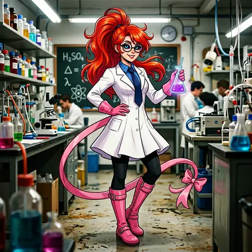 Android 21: Radiant Red-Haired Female Character