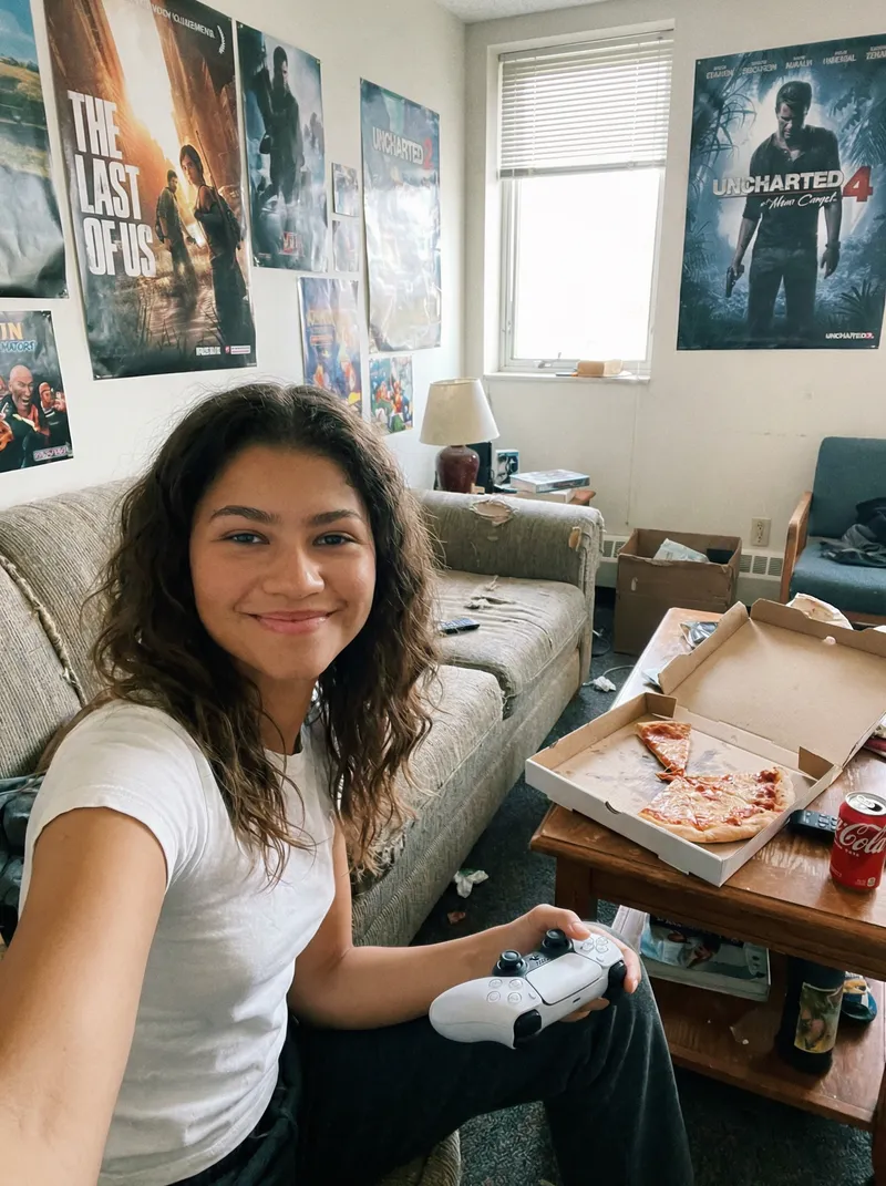 Zendaya's Gaming Selfie: A Cozy Moment
