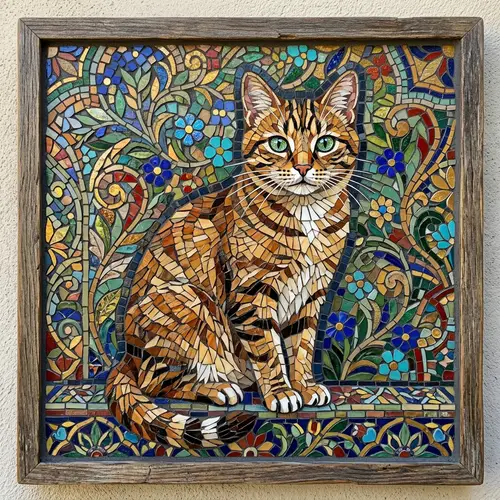 Stunning Cat Mosaic Art Ideas