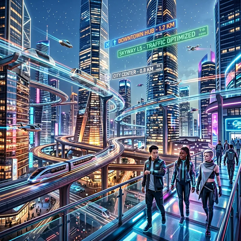 Efficient Routing in Futuristic City