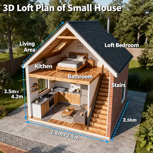 3D Loft Plans for Small Houses