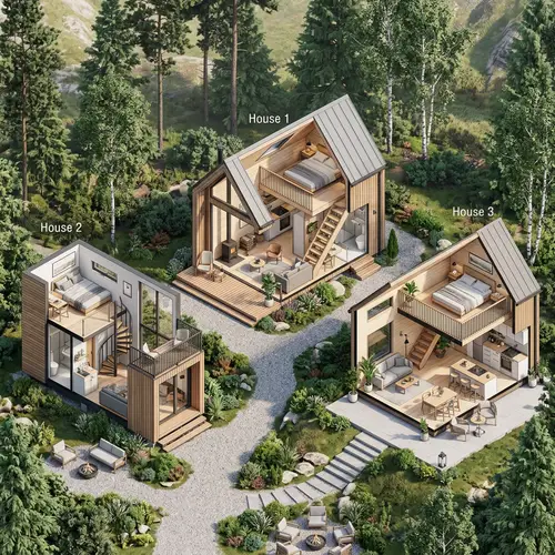 3D Loft Plans for Small Houses