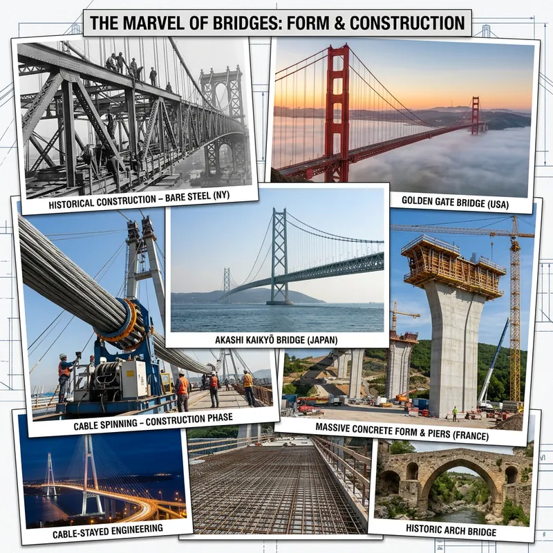 Bridge Construction Photo Collage