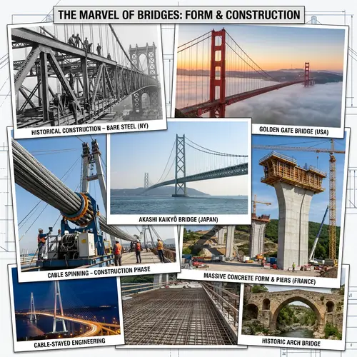 Bridge Construction Photo Collage