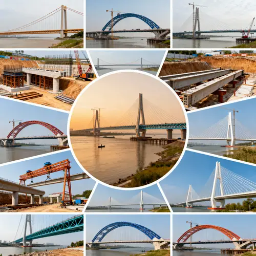 Bridge Construction Photo Collage