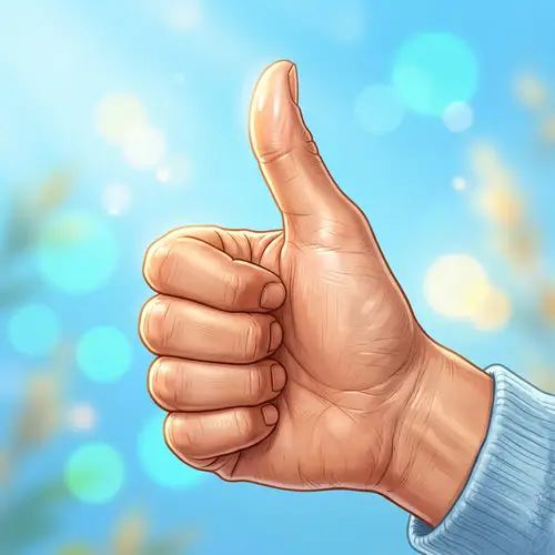 Friendly Thumbs Up Gesture - Positive and Upbeat Illustration