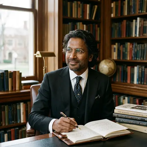 Sophisticated South Asian Man in a Fine Black Suit
