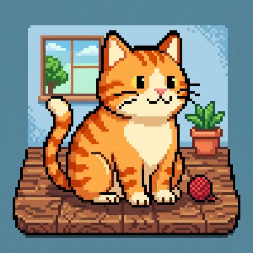 Pixel Art Cat - Dot Cat Creations