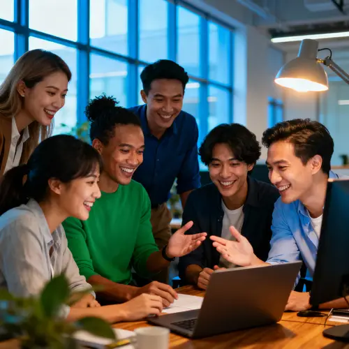 Diverse Team Collaboration in a Modern Office