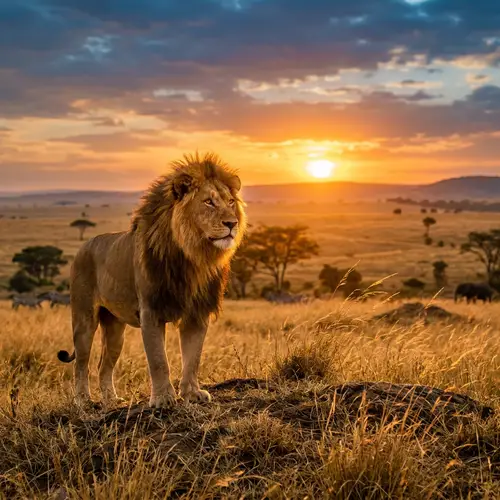 Majestic Lion in African Savannah | Wildlife Photography