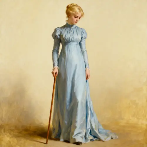 18th Century Blind Lady Portrait Painting