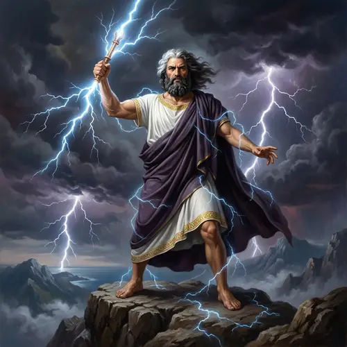 Zeus, the Mighty Thunder God - Power and Dominance