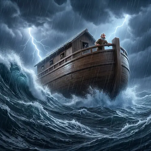 Noah's Ark in Stormy Seas - Pixar Animation