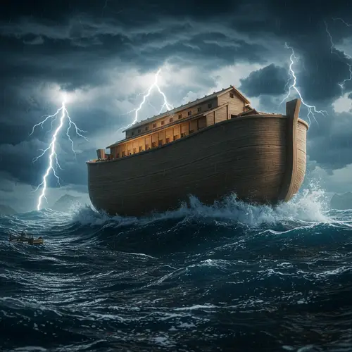 Noah's Ark in Stormy Seas - Pixar Animation