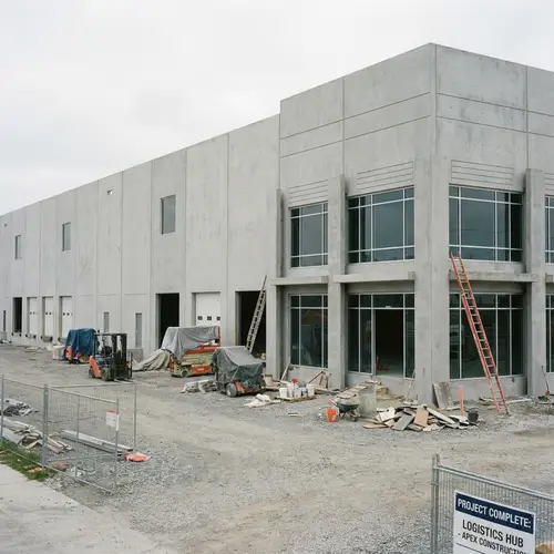 Modern Warehouse Construction Site in High Definition