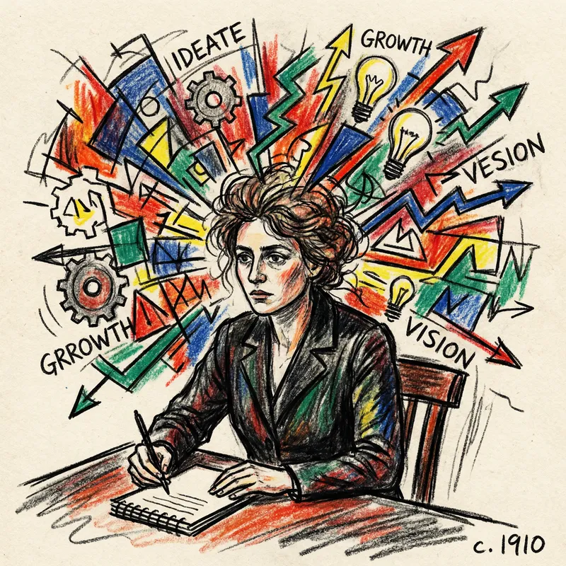 Vector Illustration of Entrepreneur in Doodle Style with Intense Color