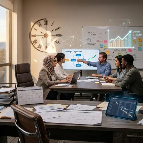 Conceptual Visualization of Management | Strategy, Teamwork & Success