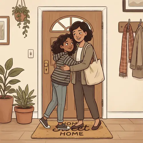 Heartwarming Farewell Between Mother and Daughter