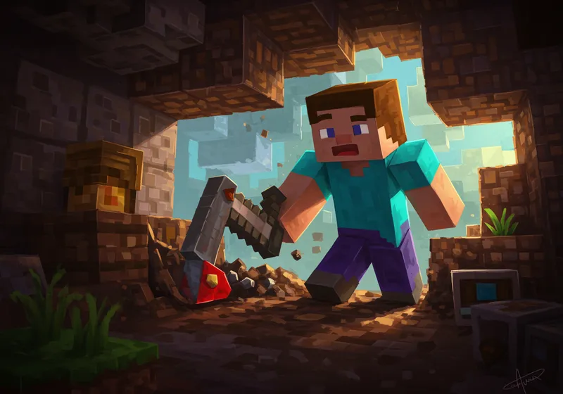 Vibrant Minecraft Cave Exploration Art Vibrant Minecraft Cave Exploration Art