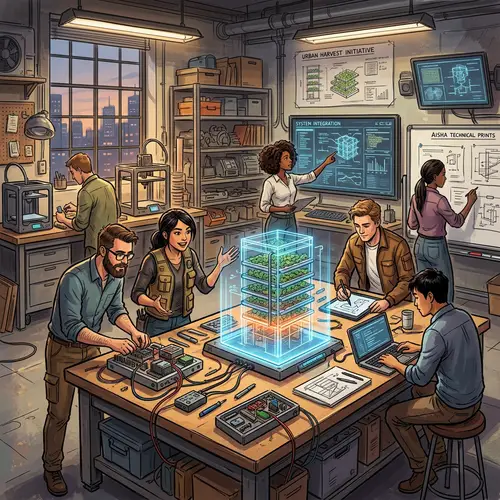 Collaborative Teamwork Concept Art