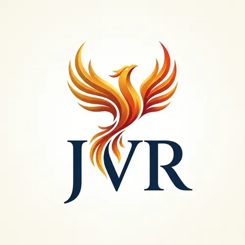 Elegant Phoenix Logo Design for JVR