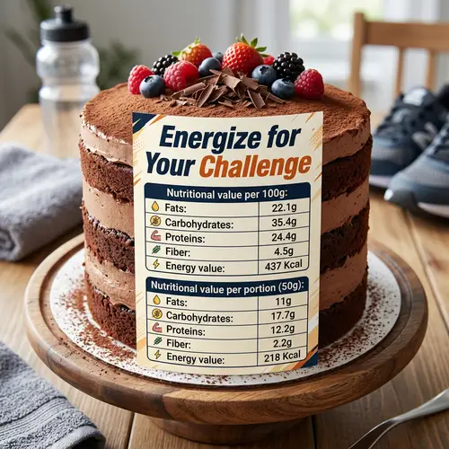 Energize Cake Label: Nutrition Info & Energy Values