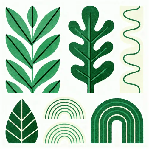 Contemporary Nature-Themed Illustrations for Education