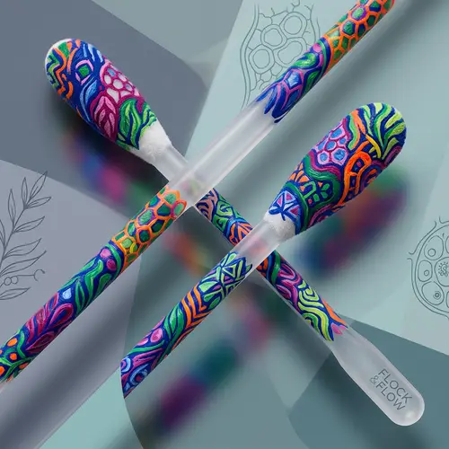 Innovative Flocked Swab Design: Vibrant Colors & Bold Strokes