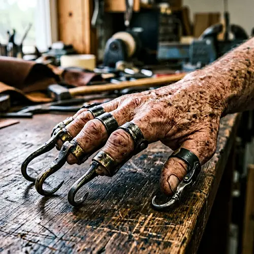 Intriguing Macular Hand with Metal Hooks - 4K Detail