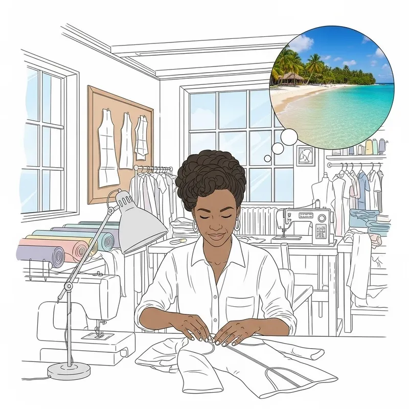 Black Woman Sewing in Brussels | Dreaming of Haiti