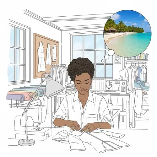 Black Woman Sewing in Brussels | Dreaming of Haiti