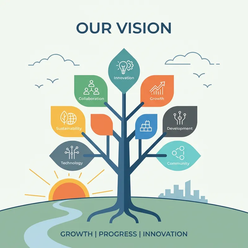 Minimalist Company Vision: Growth & Progress Illustrated