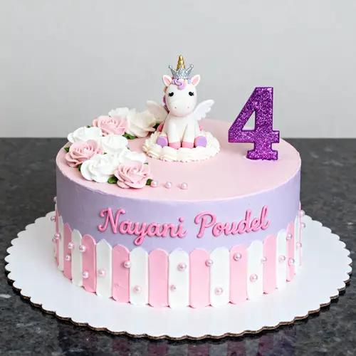 Unique Pound Cake Design for Nayani's 4th Birthday