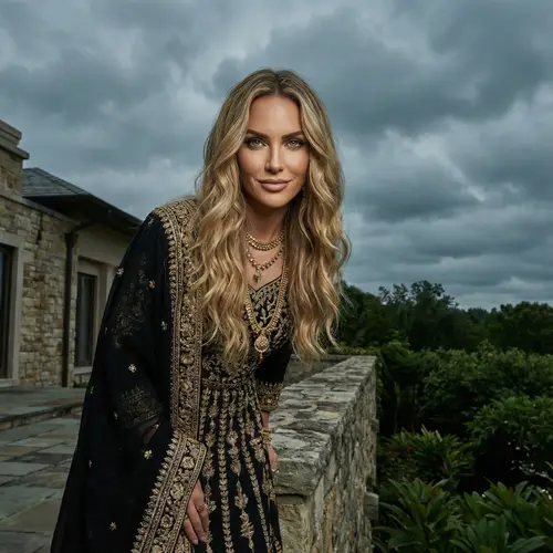 Stunning Woman in Luxurious Black Outfit | Ultra-realistic