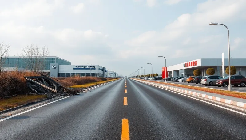 Two-Lane Road: Volkswagen Factory & Car Dealership