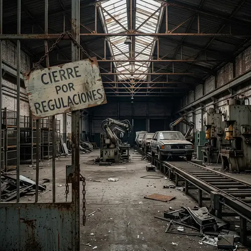 Abandoned European Automotive Factory - A Somber Scene