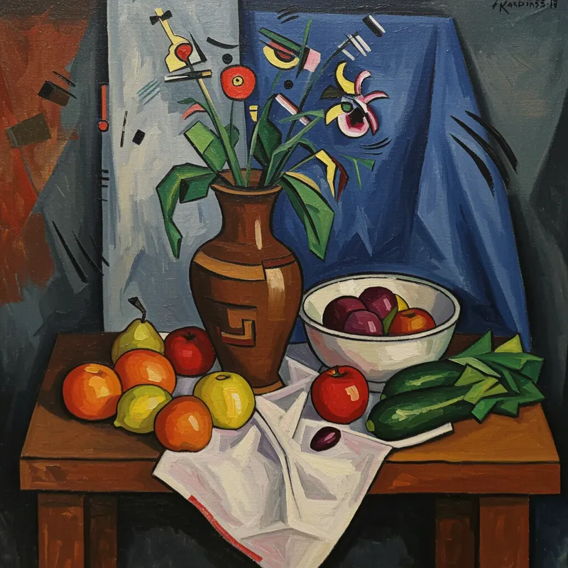 Kandinsky Style Naturmort Remake