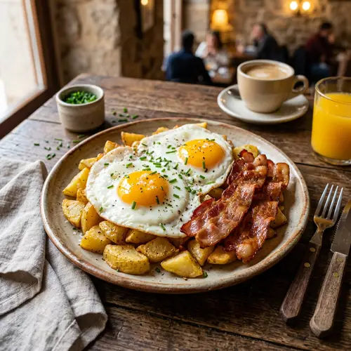 Huevos Estrellados con Tocino - Delicious Recipe