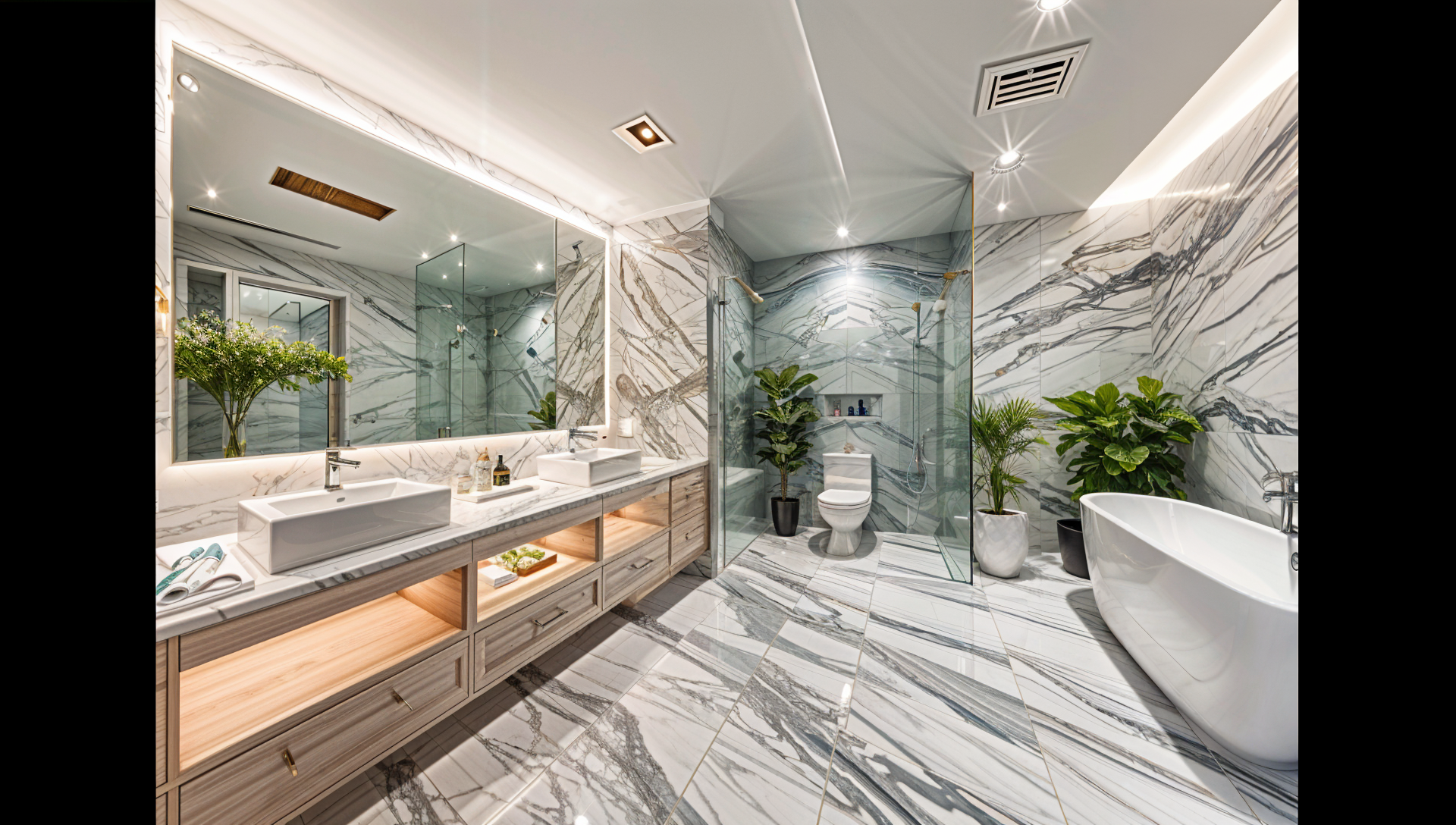 Floating vanity spa