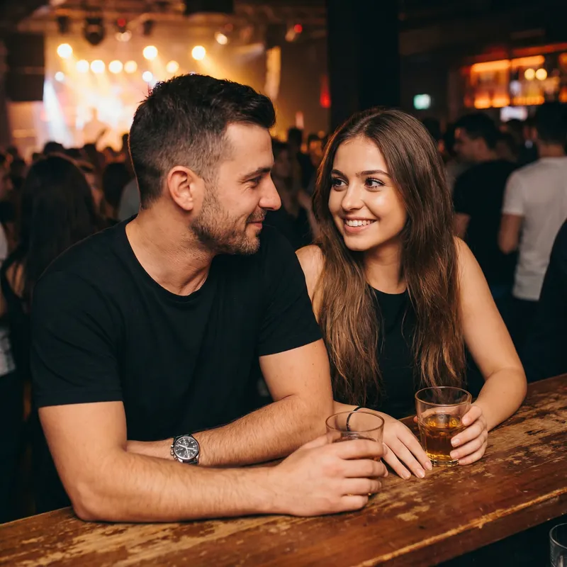 Captivating Love Story: Meeting in Stylish Club