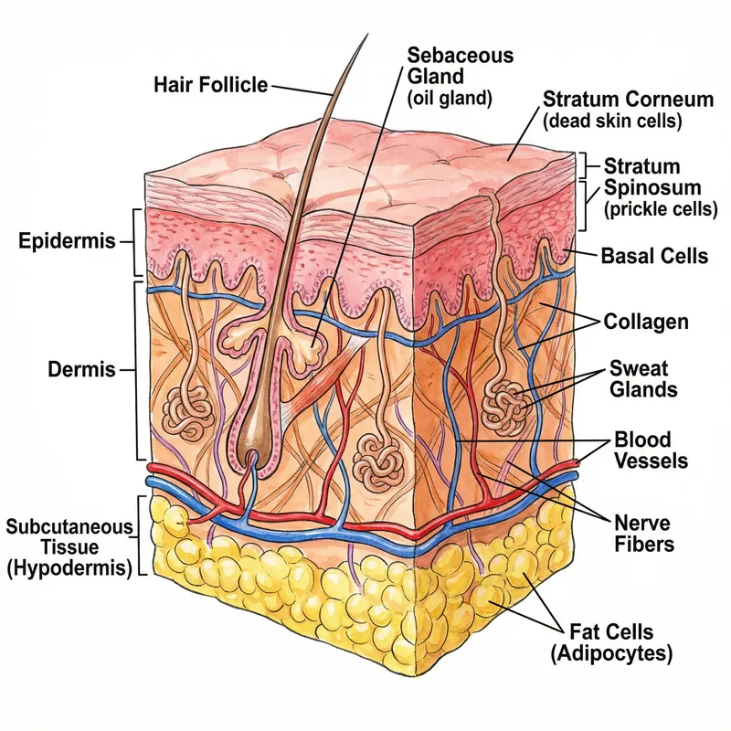 Human Skin Derivatives Illustrated