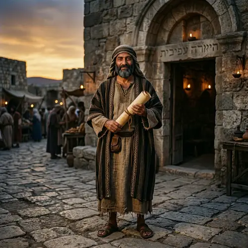 Middle Eastern Merchant in Ancient Clothes