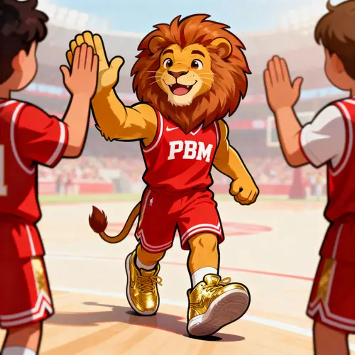Athletic Lion Character for Community Engagement